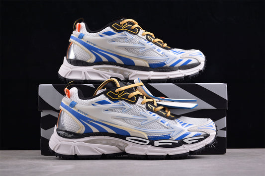 Off-White™ x Nike Zoom Vomero 5 (White/Blue/Black/Orange) – Ein Meisterwerk moderner Streetwear-Kultur