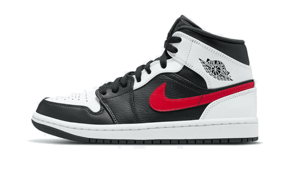 Jordan 1 Mid Black Chile Red White